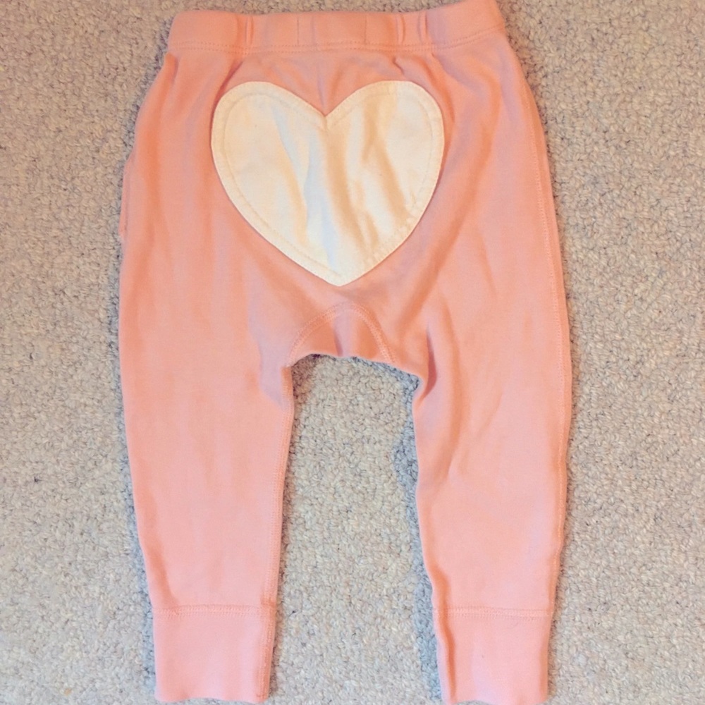 Sapling Child: Girl’s Peach Heart Pants (18 mos)